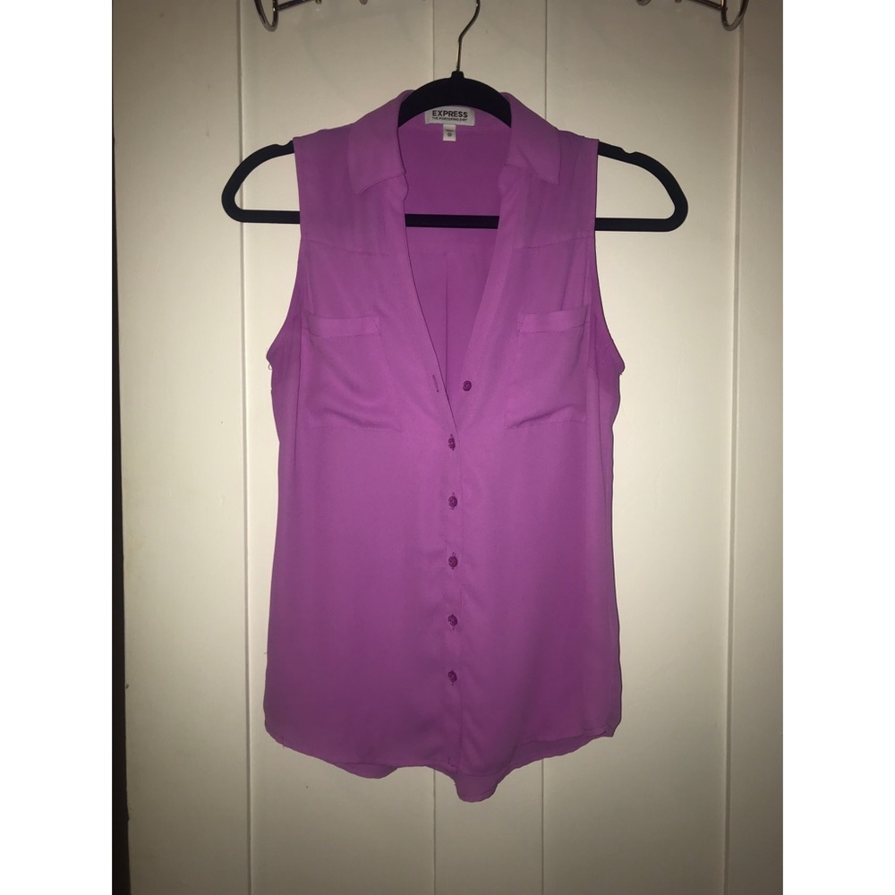 Purple Express Sleeveless Blouse